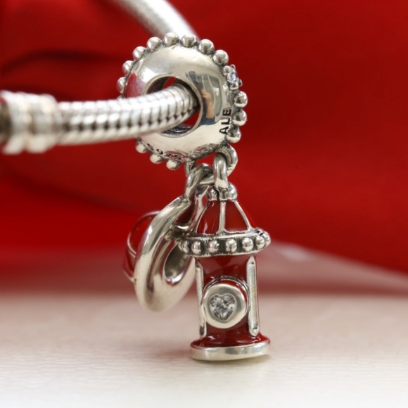 PANDORA Fire Hydrant & Helmet Dangle Charm 797632ENMX - Picture 4 of 4